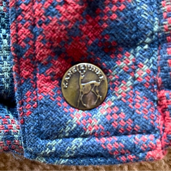 Kane & Unke Plaid Quilted Corduroy Vest Size Medium Navy Blue Burgundy Red - Picture 4 of 11